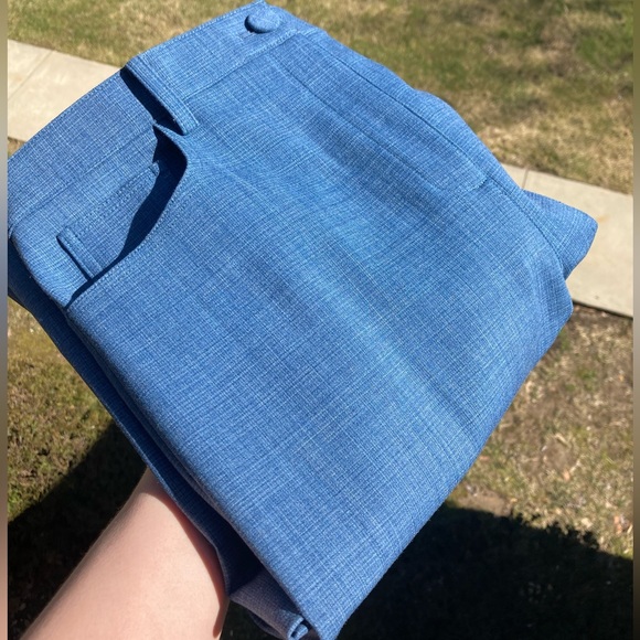 Theory Wool Blend Denim Portland Chambray Casual Straight Leg Trouser Pants - Picture 16 of 17